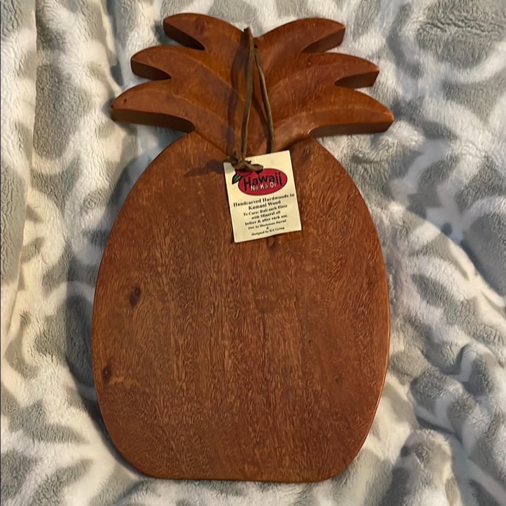 Handcrafted Pineapple Cutting Board - Brown